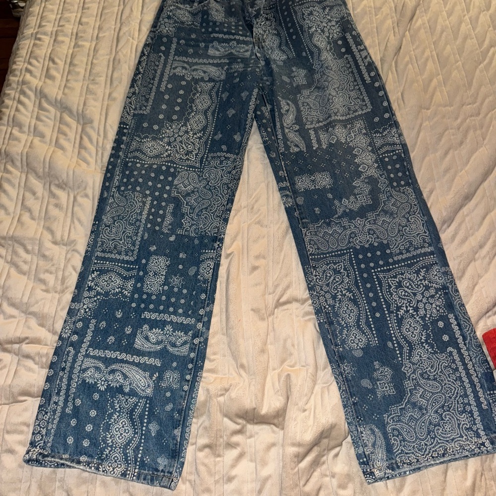 Forever 21 Paisley Blue Women's Jeans